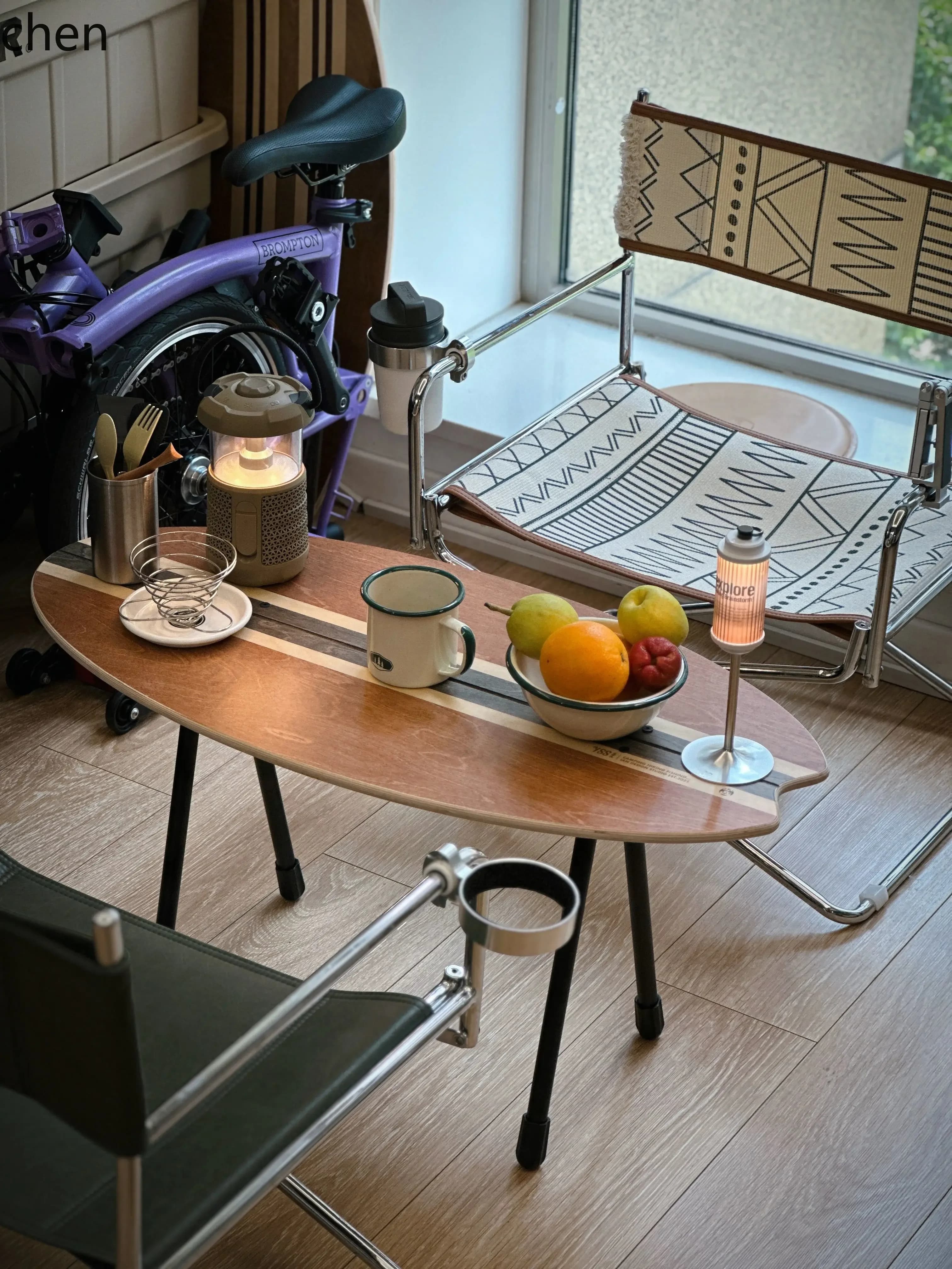 produces camping folding olive table outdoor wind coffee side table small apartment floor decoration