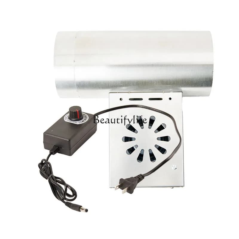 Real fire wood burning fireplace smoke pipe fan chimney air guide with governor remote control standard