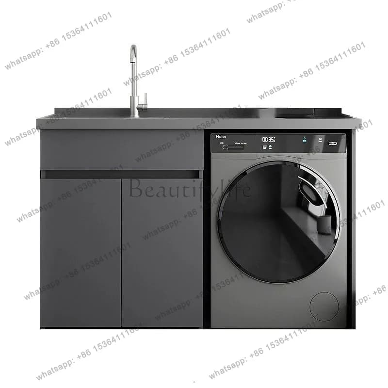 Balcony Washing Machine Cabinet Integrated Basin Combined Pool Slot Washboard Bathroom Cabinet