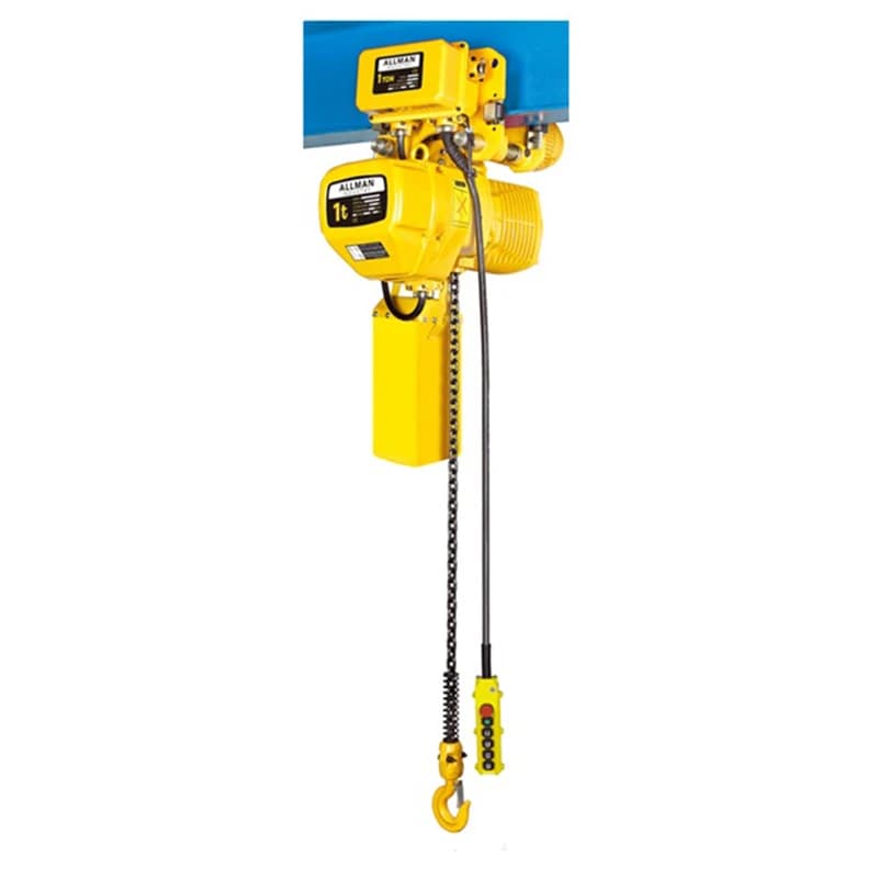 CE Certified HHBB 1 Ton Electric Chain Hoist with Motorized Trolley for Building Material Shops
