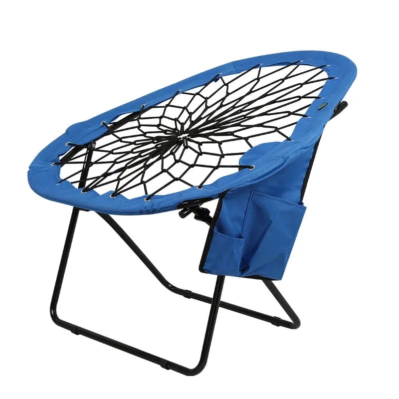 Outdoor Portable Leisure Folding Chair Breathable Moon Rubber Band