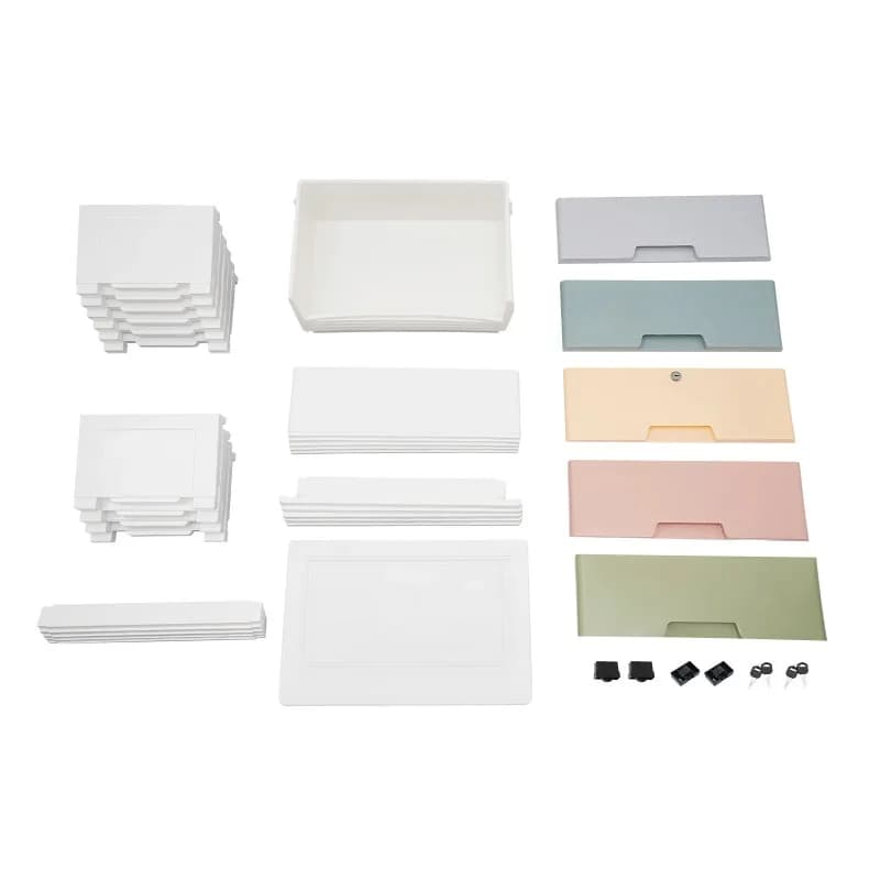 for Living Room, Bedroom, and Bathroom UsePP Material Plastic Dresser Cabinet with Sealed Drawers and Wheels
