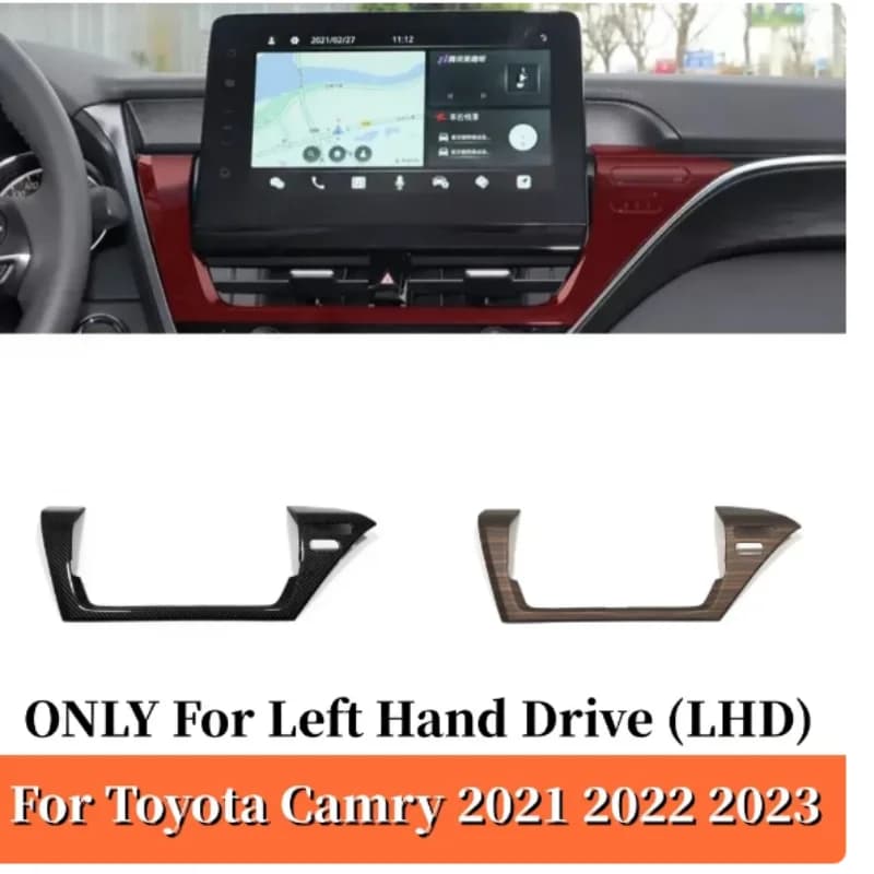 For Toyota Camry 2021 2022 2023 ABS Carbon Fiber Center Console Air Condition AC Vent Outlet Cover Trim Car Styling Accessories