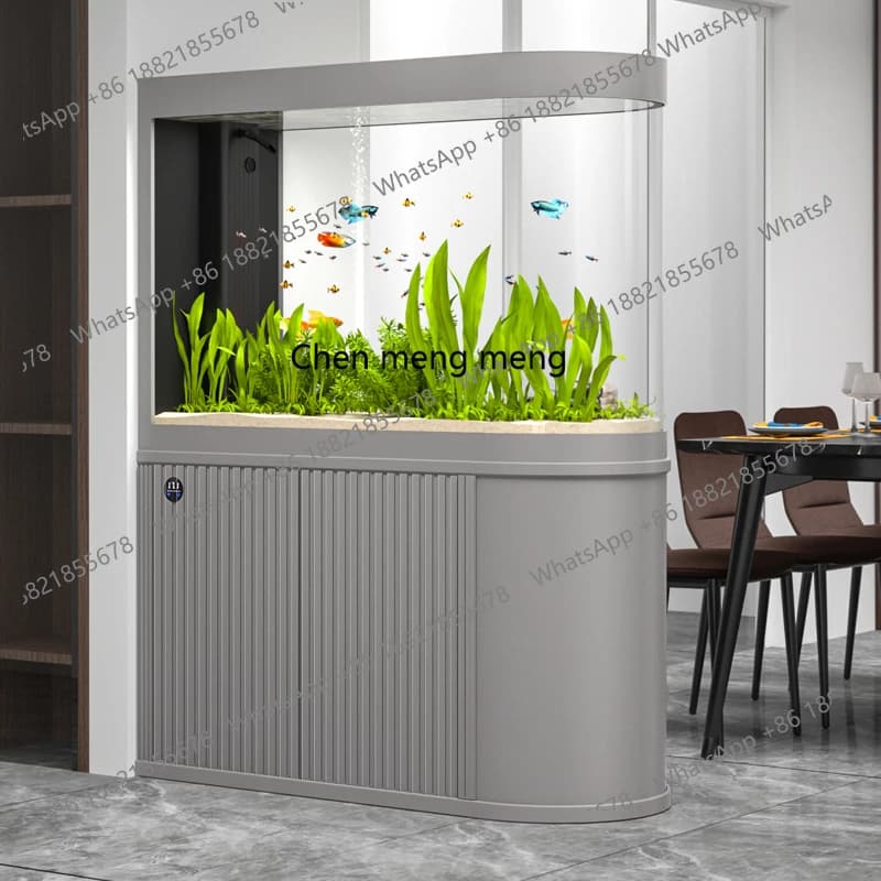 U-shaped bullet fish tank living room large screen bottom filter ecological tank free of water change