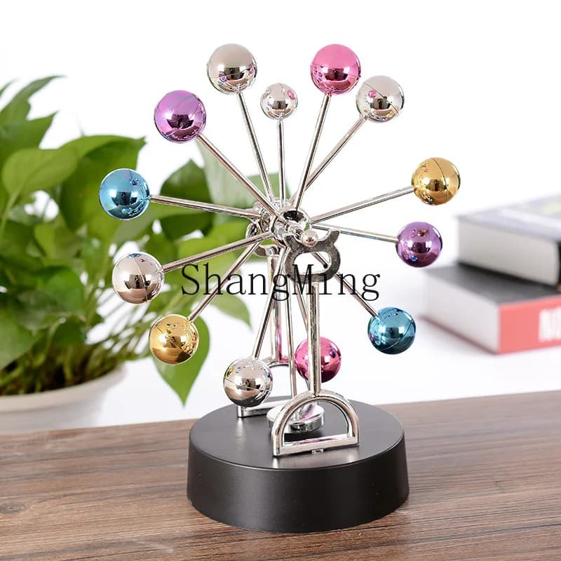 DSA Creative Ferris Wheel Color Ball Magnetic Permanent Motion Instrument Rocker Permanent Motion Instrument Model Office