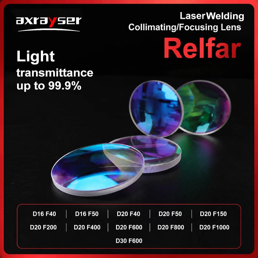 Relfar Laser Focusing Collimating Lens D16 F40 F50/D20 F40 F50 F150 F200 F400 F600/D30 F600 1064nm For Relfar Laser Welding Head