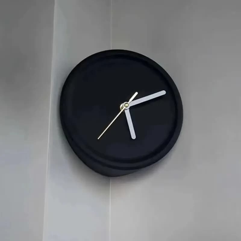 &c 20cm DIY 3D Printed Wall Clock 8 Inch Modern Minimalist Concave Angle Design Silent Movement for Living Room Interior