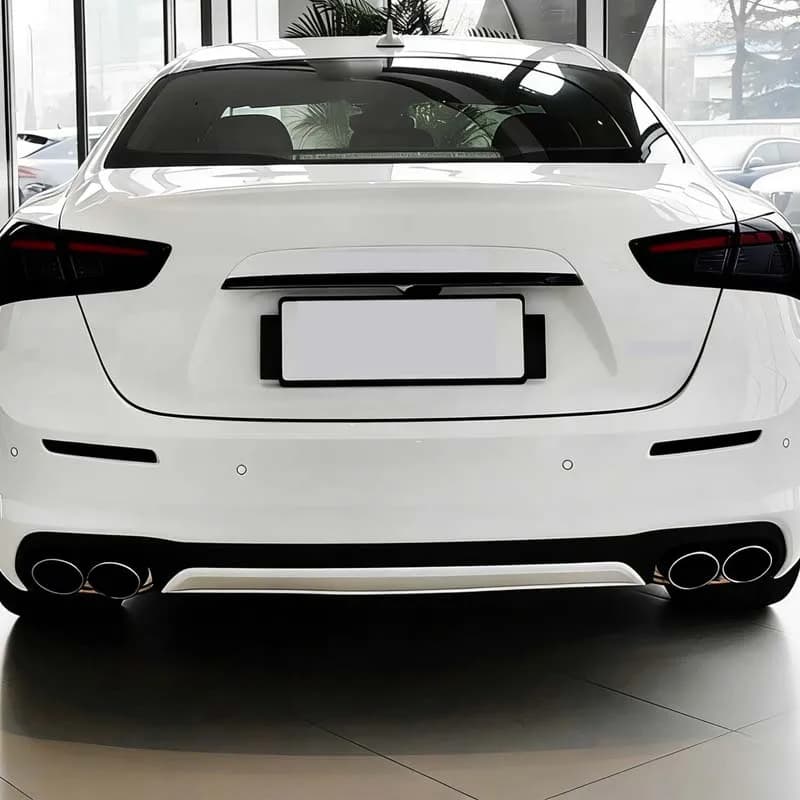For Maserati Ghibli 18-25 ABS Smoked Black Car Rear Fog Tail Light Lamp Cover Trim Car Accessories