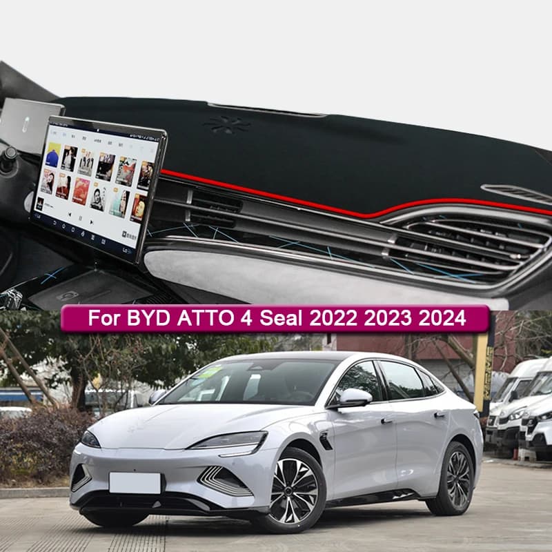 Car Styling For BYD ATTO 4 Seal 2022-2024 2025 Car Dashboard Protective Mat Shade Cushion Pad Rose Carpet Mat Cover Accessories