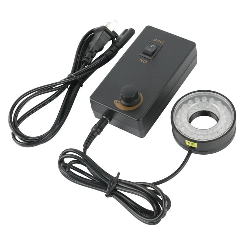 Aluminum Alloy 6500K 40 LED Ring Light Illuminator Lamp Installation Thread 28mm 42mm For HDMI USB Video Microscope Camera