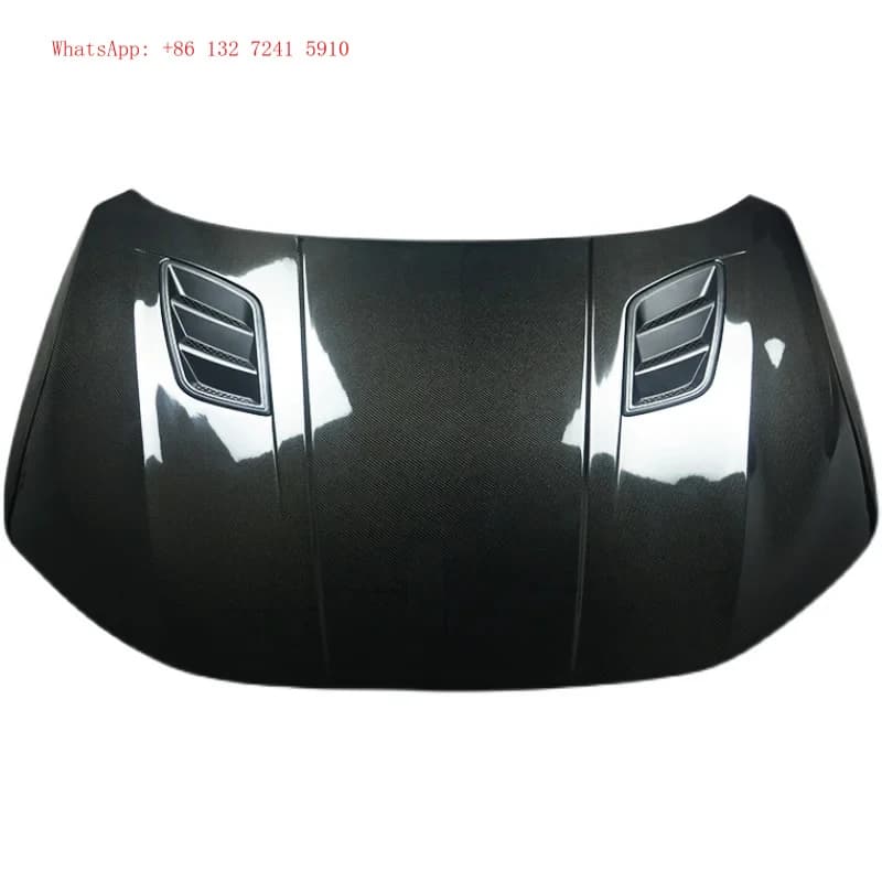 High Performance H Style Carbon Fiber Front Engine Bonnet Vented Hood For 2022 2023  11Th Gen，Quality Assura