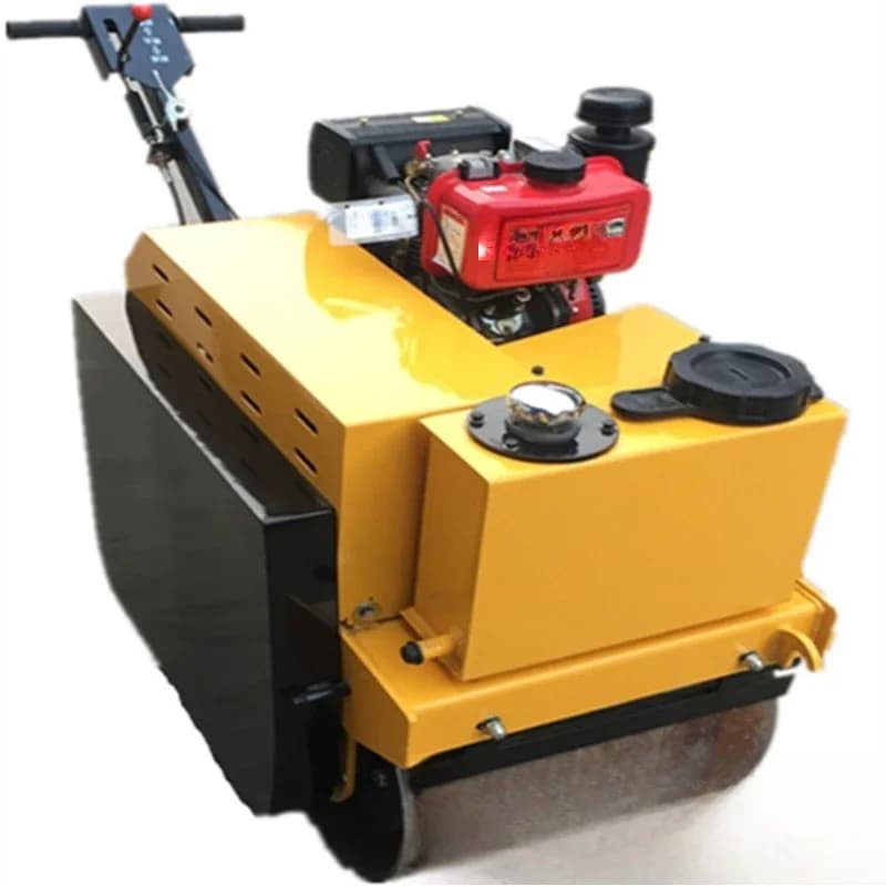 Hand-held double-wheel roller Small roller Diesel double-wheel compactor Pressing machine