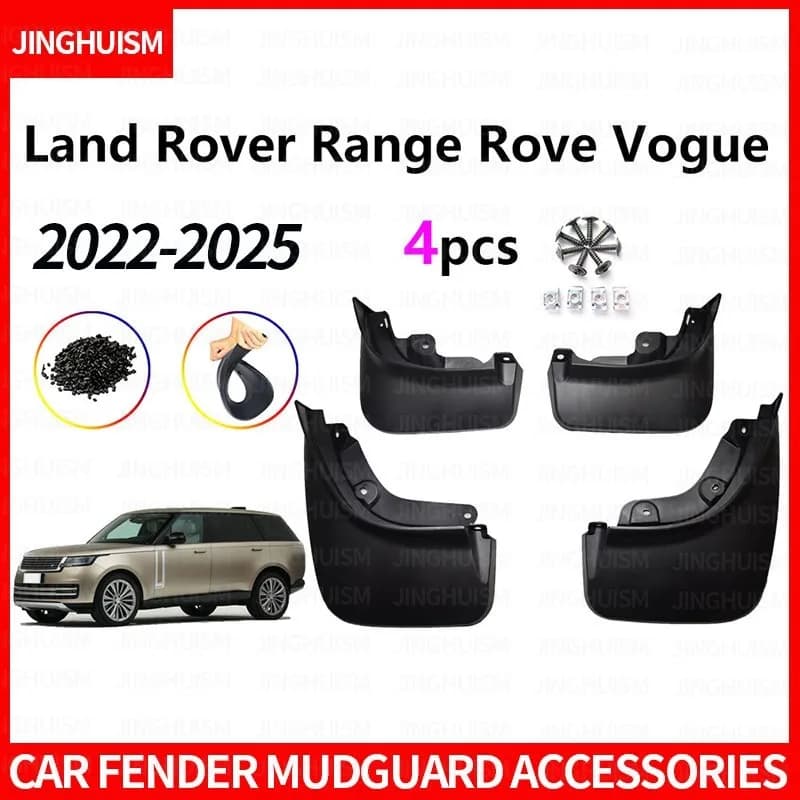 Mudguards Car Accessories Mud Flaps For Land Rover Range Rove 2023-2025 Models Exterior Upgrade Black For Fender For Protection