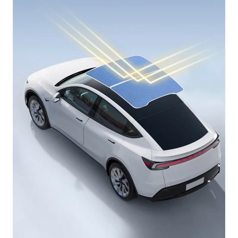 Custom Fit Glass Roof Sunshade For 25~26 Tesla Model Y Juniper Ice Crystal Sunscreen Heat Insulation Roof Sun Visor Car Interior