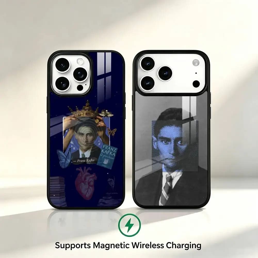 writer F-Franz Kafka Phone Case For iPhone17,16,15,14,13,12,11 Plus,Pro Compatible with magnetic wireless charging