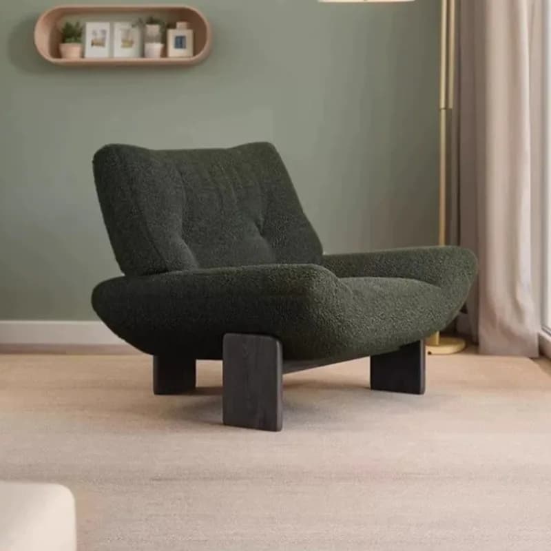 Wooden Reading Chair Lazy Ergonomic Design Floor Chair Adults Boneless Sillones Relax Reclinable Mid Century Modern Furniture