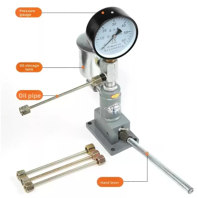 Diesel Fuel Injector Hand Pressure Tester Nozzle Atomization Test Bench Spare Tool For Car Tractor Diesel Engine Maintenance