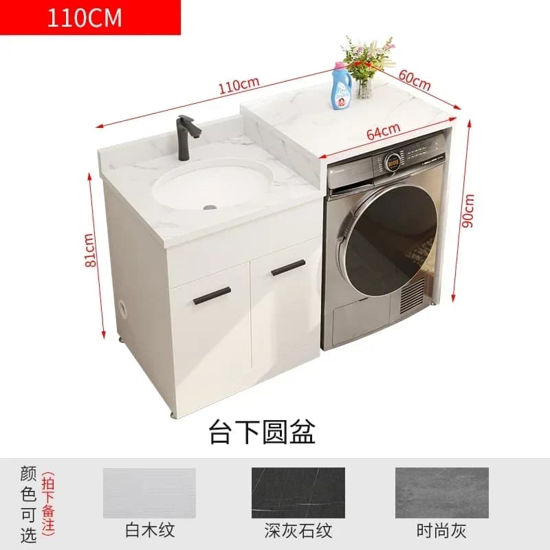 YSG6.2  rock slab balcony washing machine integrated cabinet combination sink sink sink