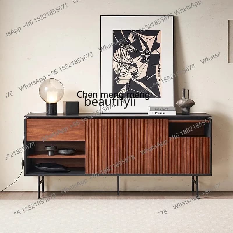 X  Light luxury dining side, high-end tea cabinet, simple, modern and retro, storage, entrance cabinet