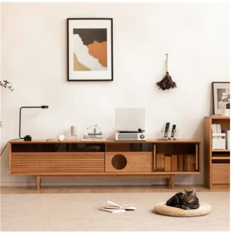 Art Design Drawers Tv Cabinet Custom Simple Brown Unique Storage Tv Cabinet Display Vintage Fernseherschrank Furniture Home