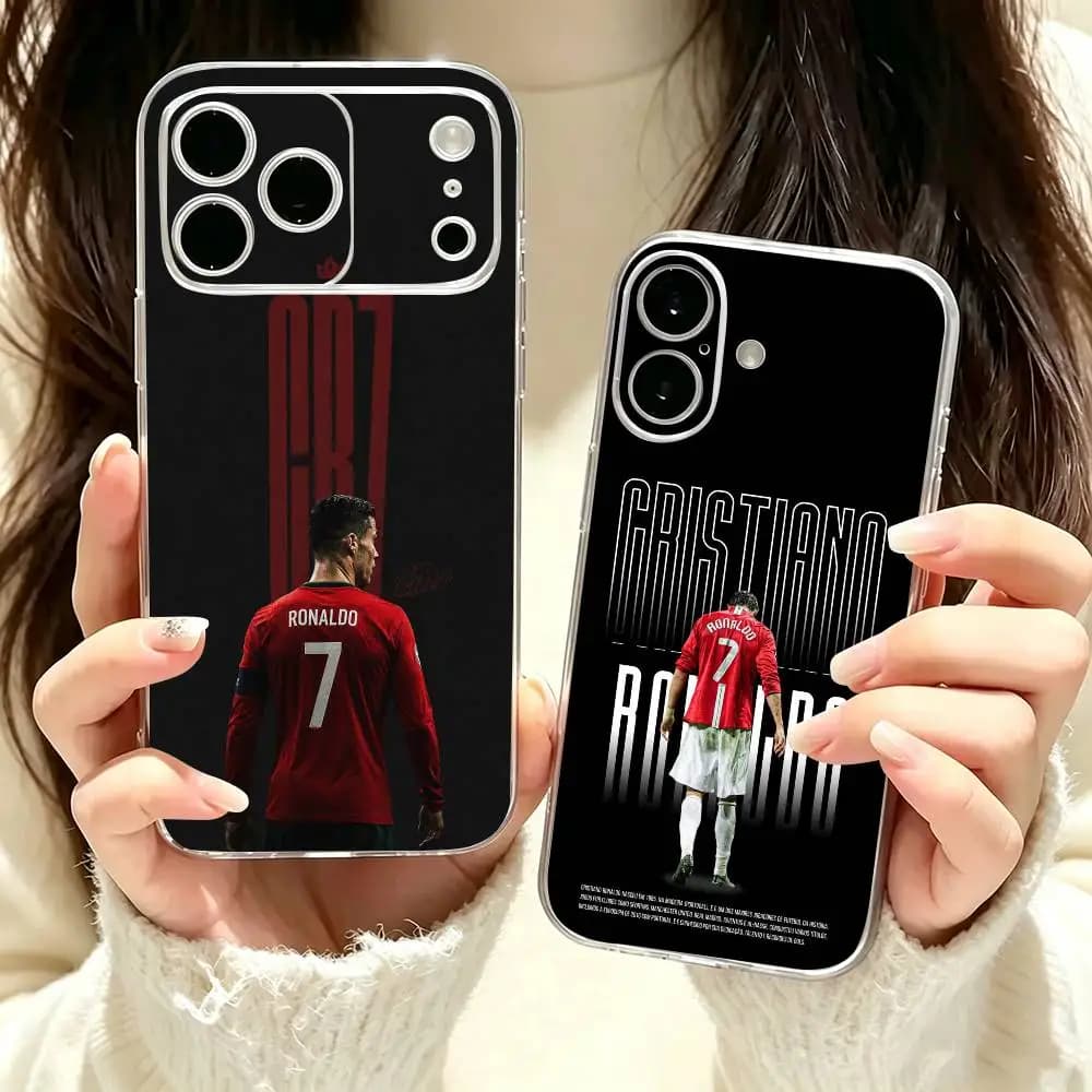 Cristiano Ronaldo CR7 gift  Phone Case Transparent Silicone Soft For iPhone 18 17 16 15 14 13 12 11 Mini Pro Max Plus