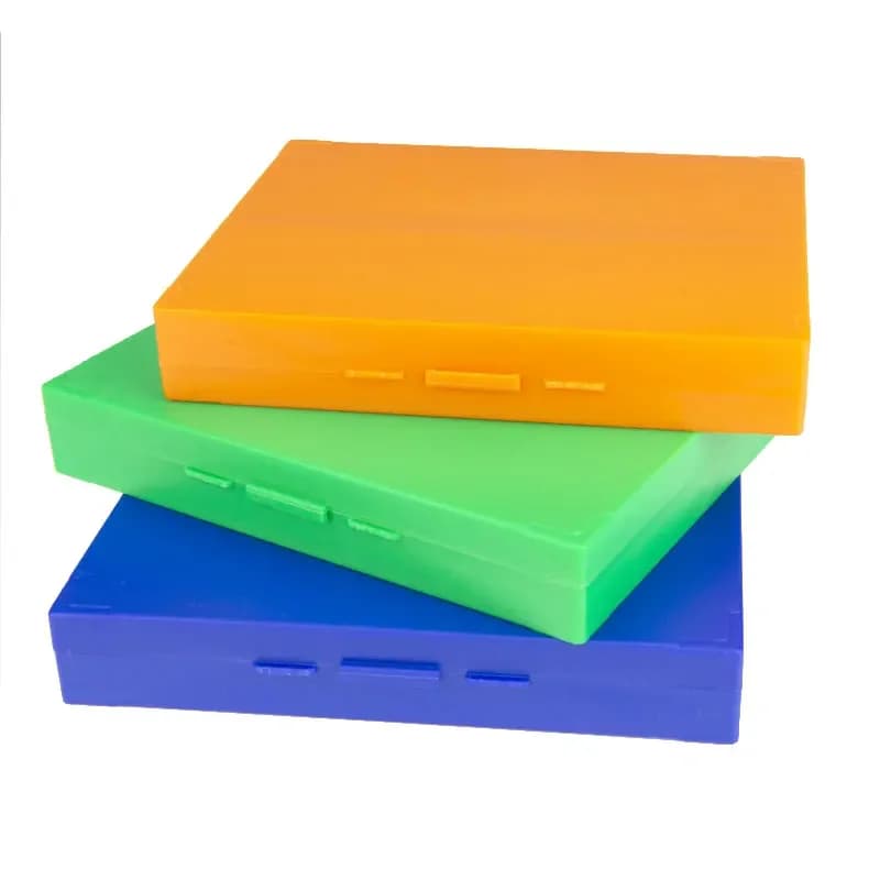 4pcs Lab ABS Plastic Microscope Dispenser Slides Storeage Box 100pcs Pathological Slides Storage Holder Case