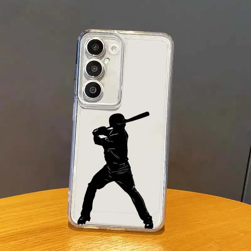 Golf player pattern Phone Case For Samsung Galaxy S26 S25 S24 S23 S22 S21 S20 S10 Lite FE Edge TPU 5G Transparent