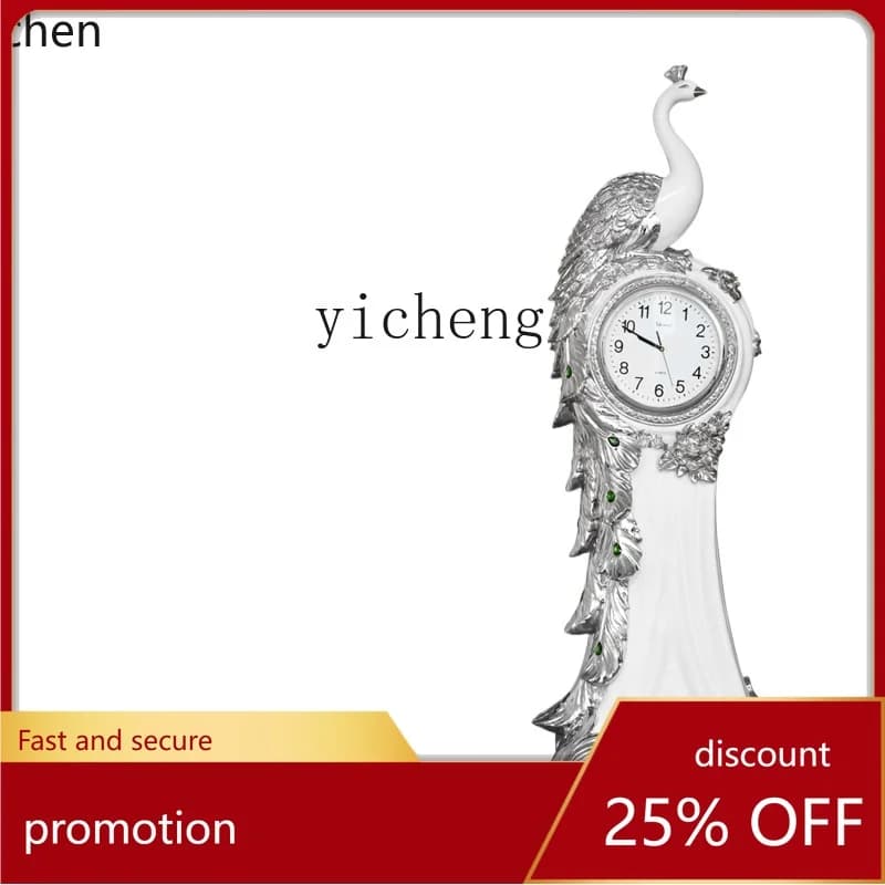 ZML  floor-to-ceiling large clock ornament vertical living room TV cabinet hotel lobby clock decoration