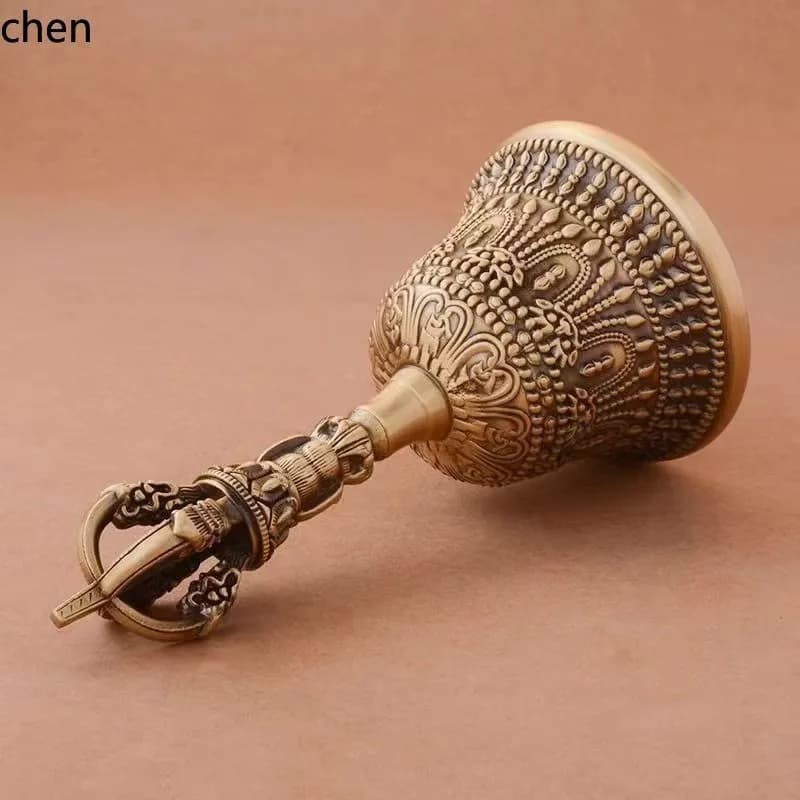 Brass Small Five-strand Vajra Hand Rattle Buddhist Supplies CopperwareW1