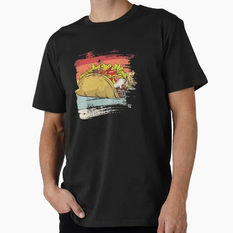 Mexican Street Food Tacos Graphic T Shirt 0915 Unisex Short Sleeve Funny Tee Taco Tuesday Cinco De Mayo Casual Streetwear Tops