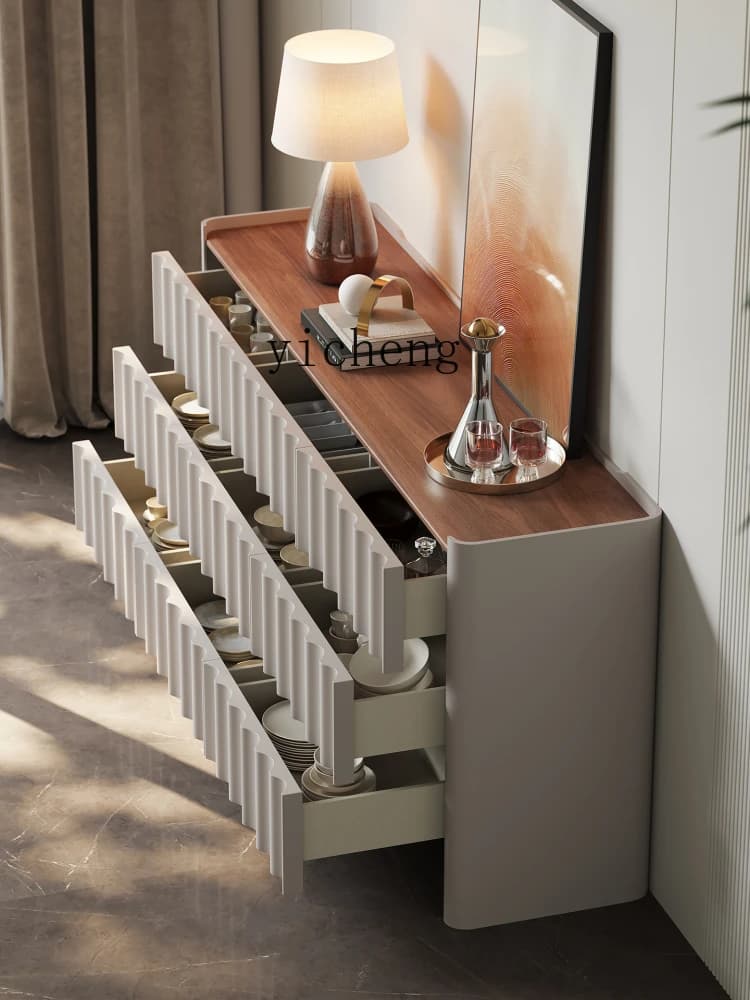 light luxury dining side cabinet modern minimalist entrance entrance cabinet bedroom antique bedside long cabinet