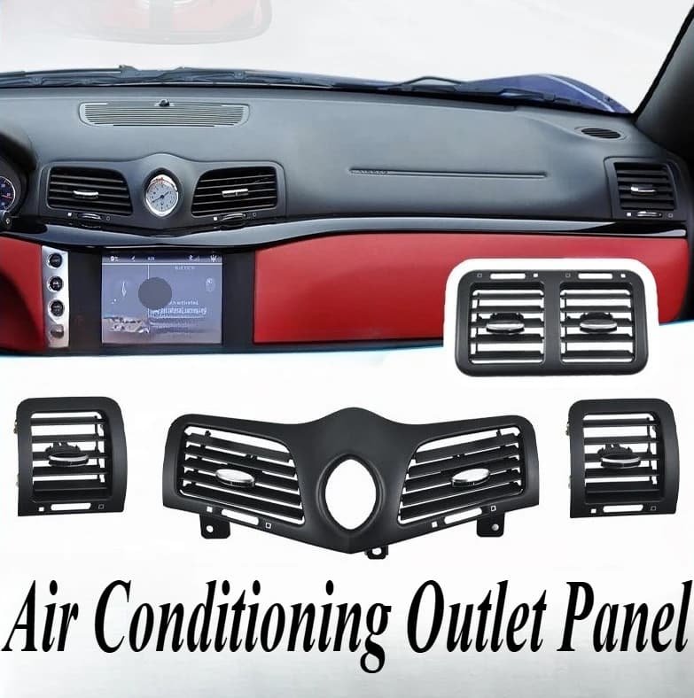 For Maserati GranTurismo GranCabrio 2007-2019 Dashboard AC Air Vent Outlet Rear Vent Panel Trim Luxury Interior Upgrade Parts