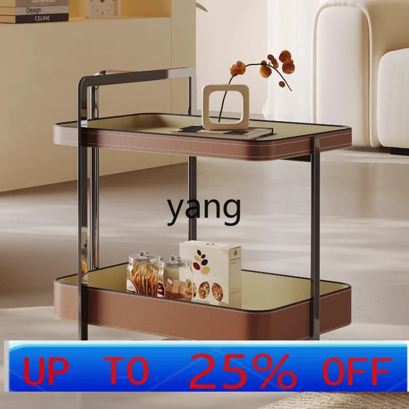 LHH  removable coffee table trolley cream wind sofa side table high-end dining side car