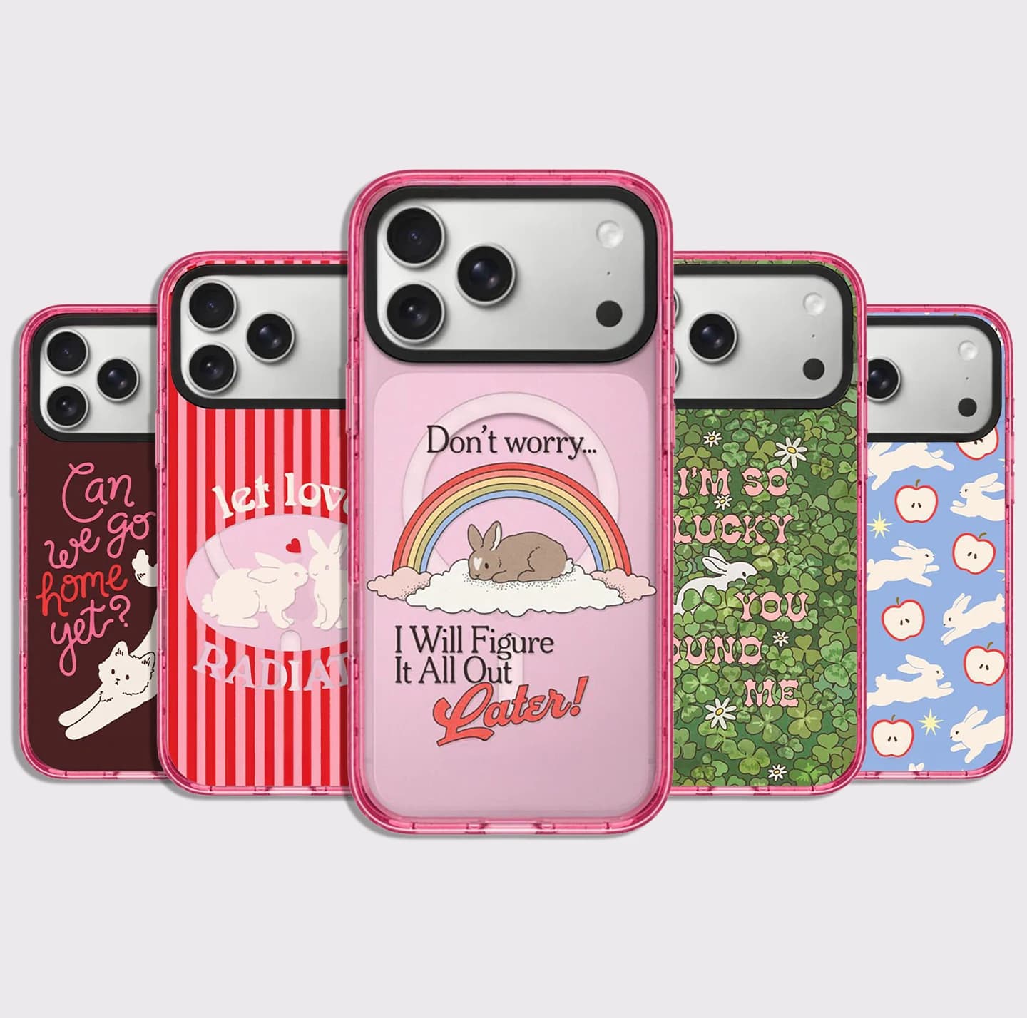 6083113 Pink Border Magnetic Phone Case Cover for IPhone 13 14 15 16 17 18 Pro Max Case