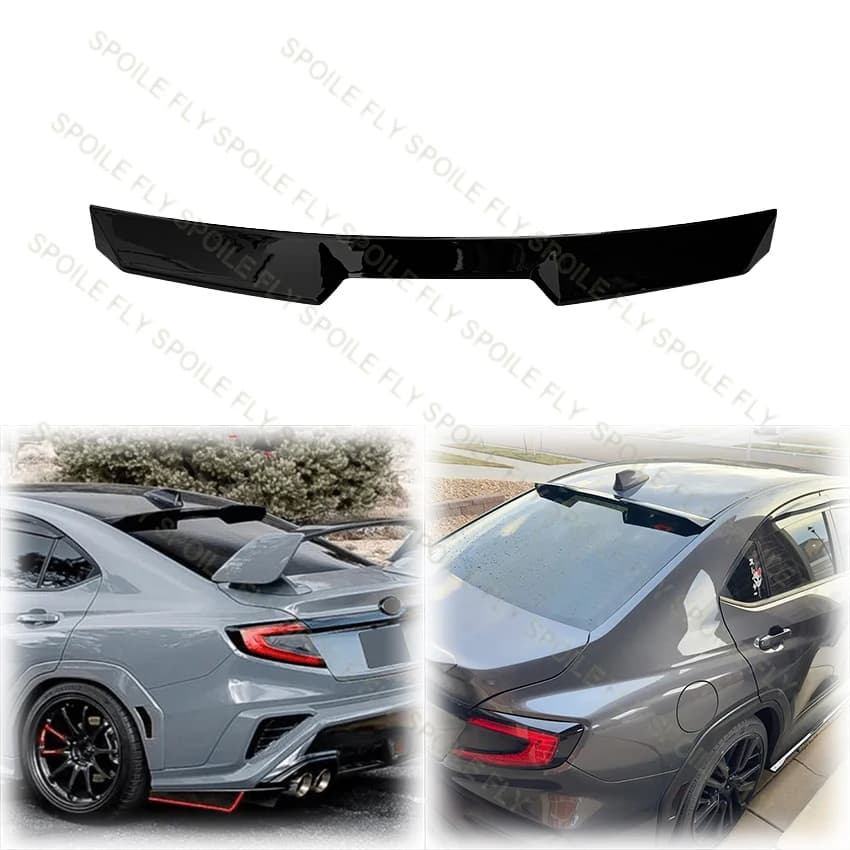 For 2022 To Up  For Toyota GR86 Subaru WRX STi Rear Roof Window Spoiler Wing Lip Body Kit Glossy Black By High Quality ABS