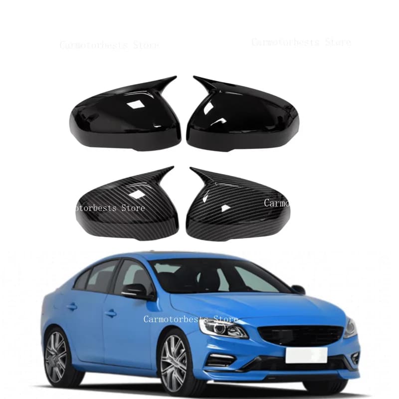 Car  Rearview Side Mirror Cover Fit For  Volvo V40 V60 S60 T5 T6 2011-2017 2018 2019 Wing Cap Rear View Case Trim Carbon Fiber