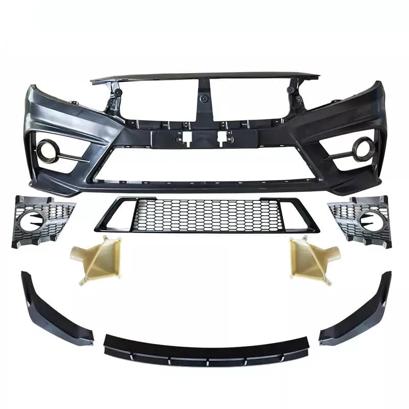 High Quality Car Bumpers with Grille for Civic 2016-2020 10th Generation Modified FC450 Body Kit Automotive Bodykit