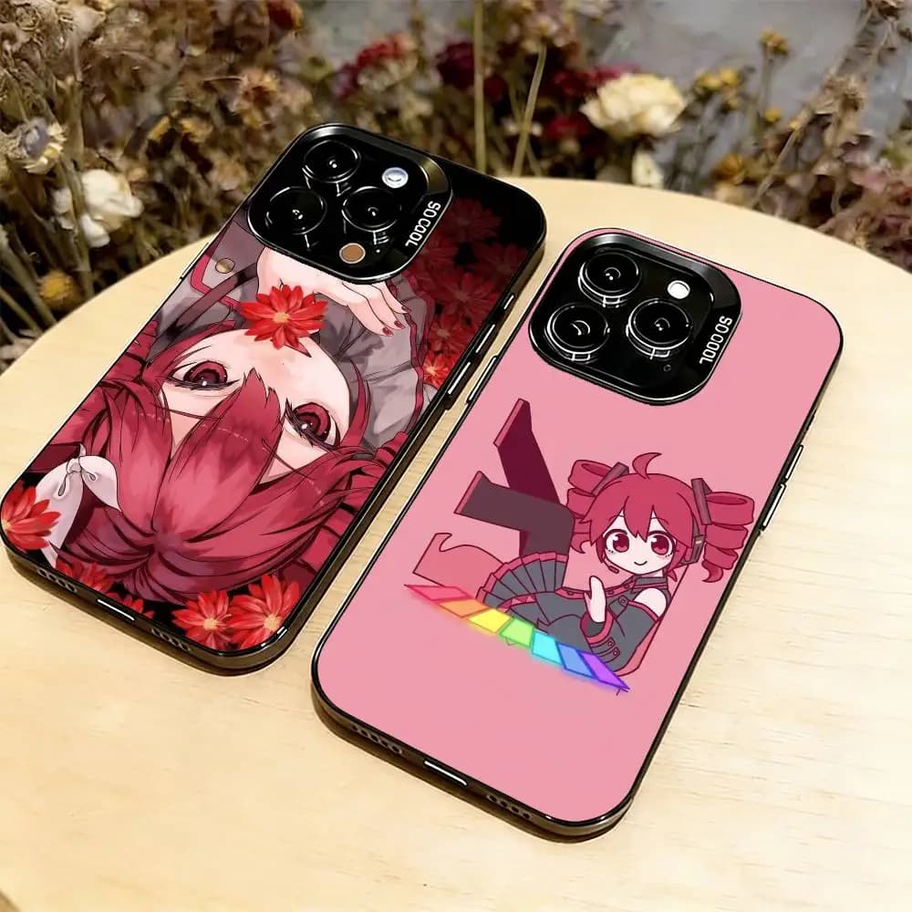 SInger Kasane Teto Phone Case For iPhone 17,16,15,14,13,12,11 Plus,Pro Max,XS,Colored Silver Plated Inside Cover