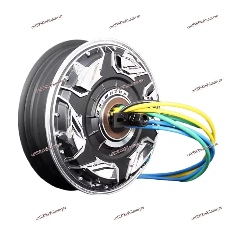 12-Inch Fifth-generation 9000W Tile 45H Disc Brake Seven-wire 18-axis 48V-96V Electric Motorcycle Motor