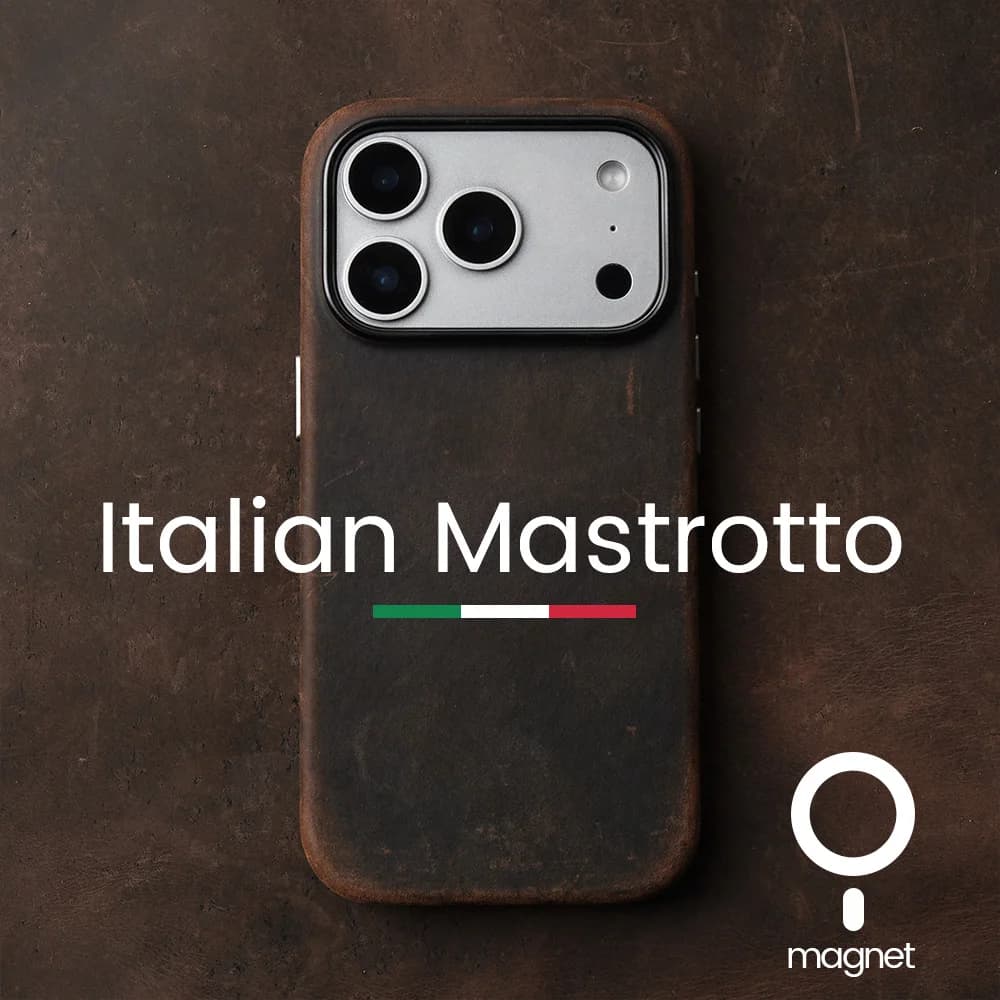 Italian Crazy Horse Genuine Leather Case for iPhone 18 17 16 15 14 Pro Max Personality Cowhide Magnetic Phone Cover