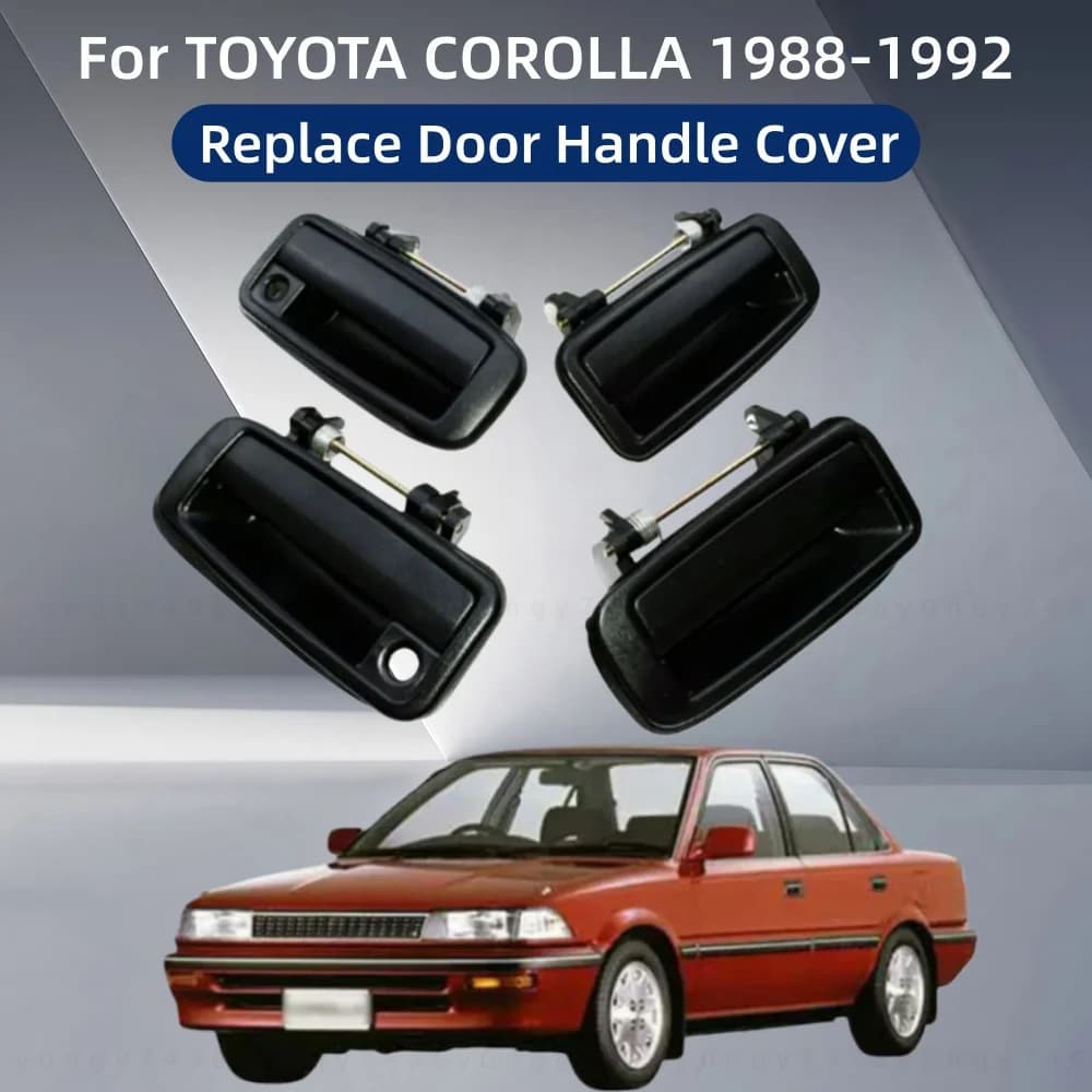 For TOYOTA COROLLA 1988 1989 1990 1991 1992 ABS Plastic Cars Upgrade Styling Modification Accessory Replace Door Handle Cover