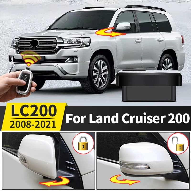 For 2008-2021 Toyota Land Cruiser 200 LC200 J200 Auto Folding Mirror Module OBD Plug Play Rearview Mirror Control Accessories