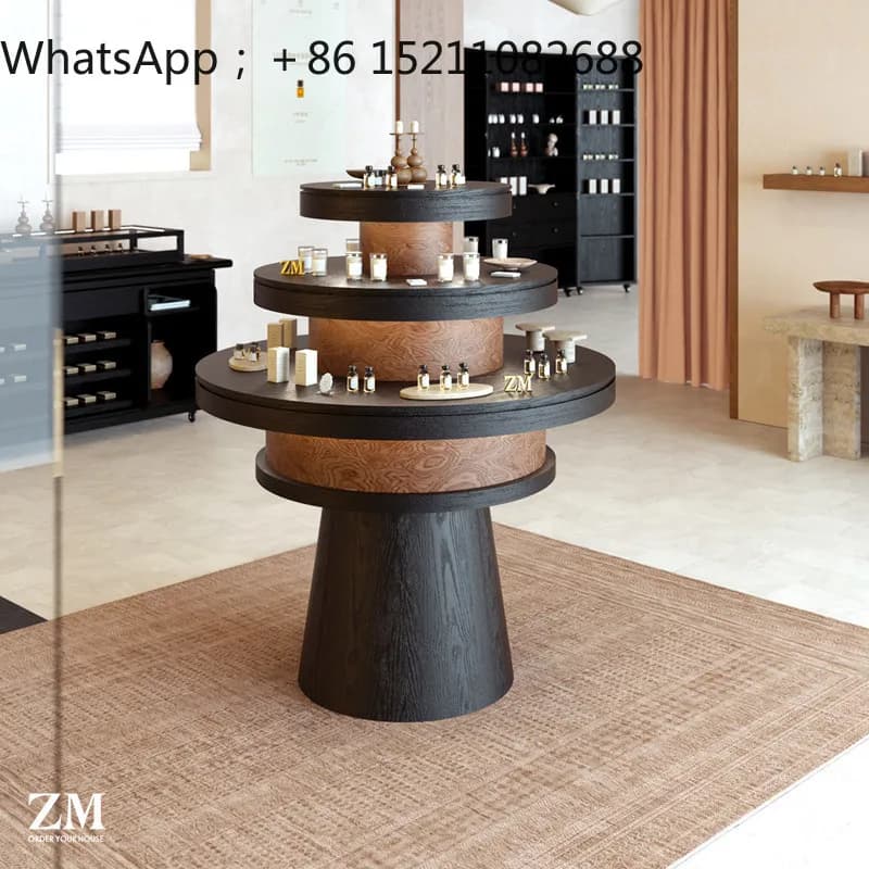 LLY fragrance essential oil store multi-layer circular display stand jewelry store display stand design display stand Nakajima