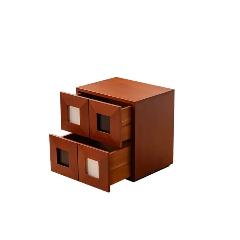 Solid wood bookcase, living room wall locker, bedroom drawer storage cabinet, medieval style combination