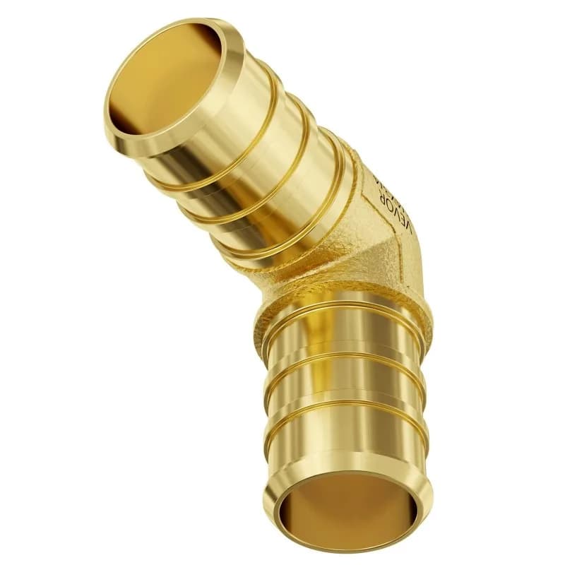 Clamp-on brass elbow 3/4 inch for heating system piping fittings