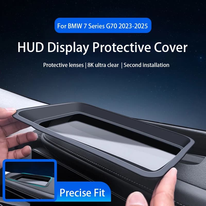 For BMW 7 Series G70 2023-2025 HUD Display Protective Cover Car Head Up Display Anti-Dust Protective Frame Interior Accessories