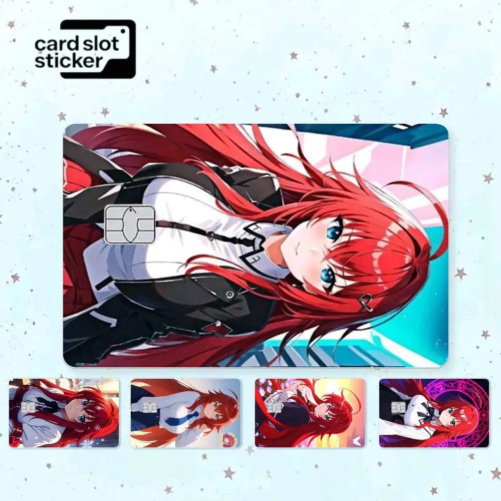 Anime DxD H-High S-School  Credit Card HD Stickers Small Chip Waterproof Sticker Game Card Decal Gift