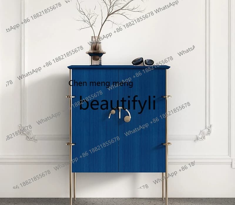 X Light Luxury Sideboard Cabinet Modern Dining Room Storage Wine Tea Water Villa Living Room Entrance Decorative Cabinet