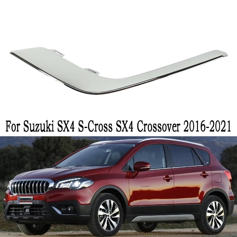 For Suzuki SX4 S-Cross SX4 Crossover 2016-2021 Car Front Fog Light Lamp Chrome Trim Cover Garnish 7175174R10-0PG 7176174R10-0PG