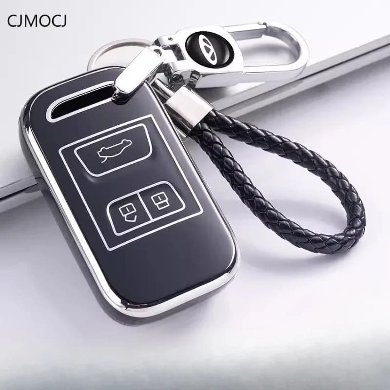 For 2024 Chery Fengyun A8/Tiggo 8 PLUS/Arrizo 8/Omoda TPU Car Remote Key Case Cover Shell Keychain Accessories